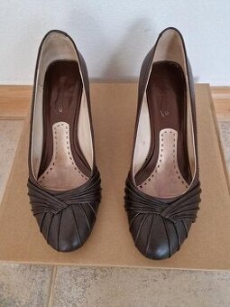 Kožené topanky 37 hnedé