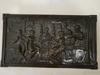 Tál plát tabule litina - myslivost  (925D)