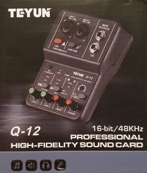 TEYUM  Q12 mini USB mixážny pult a profi zvuková karta