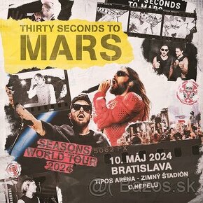 2 listky na 30 Seconds to Mars, Bratislava