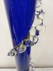 Ručně foukaná váza. Kobalt. 70 cm