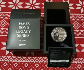 investična kolorovana strieborna minca 1 OZ James Bond