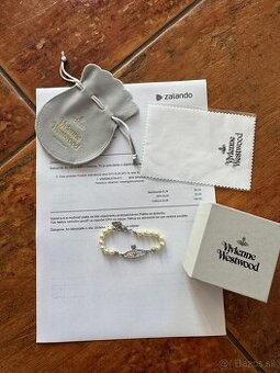 Vivienne westwood malý strieborný perlový náramok
