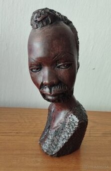 Drevená busta - Afrika