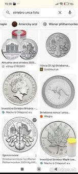 Investičné striebro KUPIM