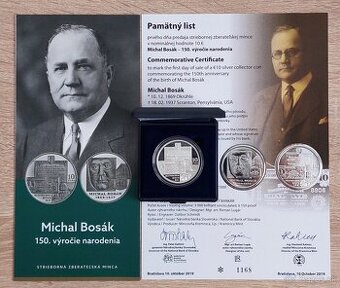 10 euro 2019 Michal Bosák proof+pl