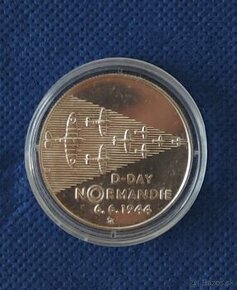 Strieborná pamätná minca 200Kč, 1994, Vylodenie v Normandii