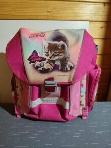 Školská taška s mačičkou + darček - 1