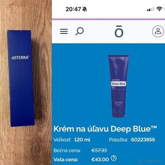 dōTERRA Deep Blue krém na úľavu 120ml