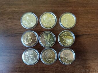 kompletna sada 5€ minci fauna a flora - Slovensko