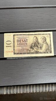 Bankovka Československo 10Kčs