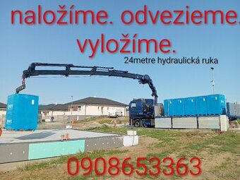 Autodoprava s hydraulickou rukou, dodávkou Citroen Jumper