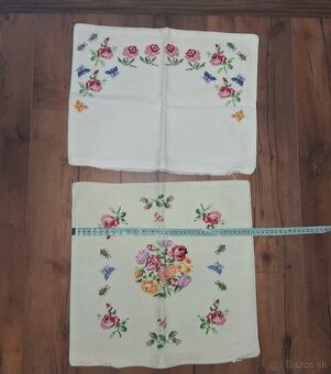 Ručne vyšívané obliečky na vankúše-retro