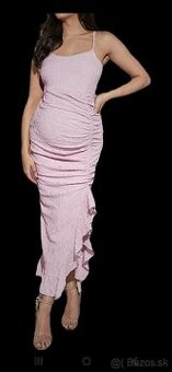 Ružové tehotenské šaty