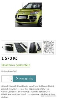 Zimní štít pre Citroen C3 Picasso