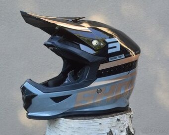 Prilba SHOT šedo čierna