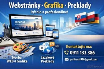 Webstránky, grafika a preklady – rýchlo a profesionálne“