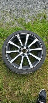 Hliníkové disky  5 x 112 R18 + letné pneu