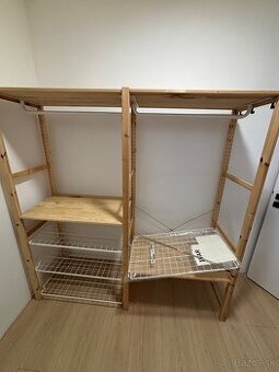 IKEA IVAR policový systém - šatník, chodba, predsieň.