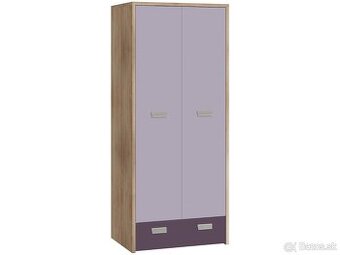 Šatníková skriňa Meblocross Kitty KIT-13 - sonoma svetlá / l