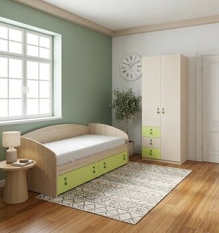 Posteľ 90x200cm +skriňa 210x80cm