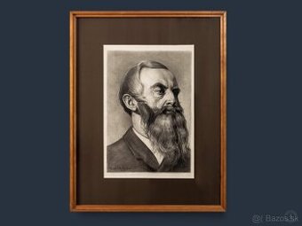 Mužský portrét, Melicher, 680 × 530 mm