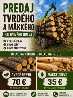 Palivove drevo tvrdé mäkke buk smrek jaseň s dovozom