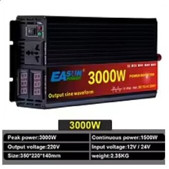 Novy Menic napetia z 12V na 220V (3000 a 4000W)