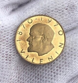 Dukát Lenin 1970 - Artia vzácna dukátová medaila výročie
