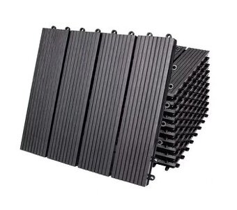 WPC dlaždice 30x30cm klasická antracit sada 11 ks