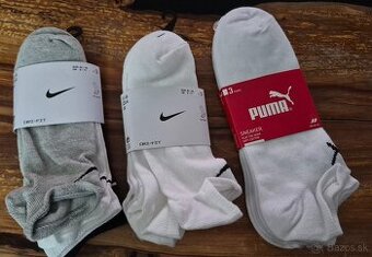 Nové ponožky 42-46 NIKE - PUMA