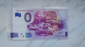 Bankovka 0 eur. Suvenír.