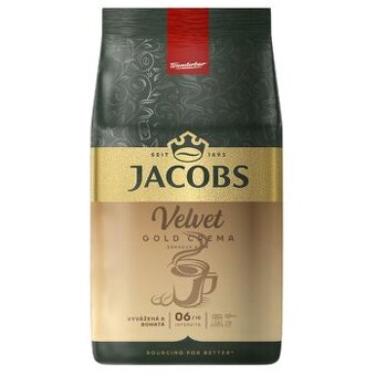 Jacobs Velvet zrnková káva 1000g