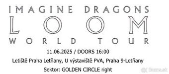 Listky imagine dragons Praha