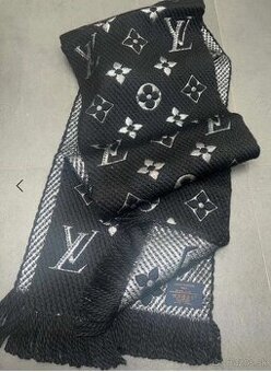 Šál Louis Vuitton - čierno/strieborný