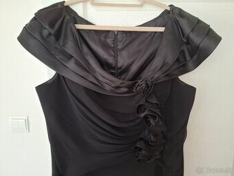 Šaty spoločenské čierne veľ. 50/52