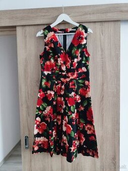 kvetové šaty, veľkosť 40