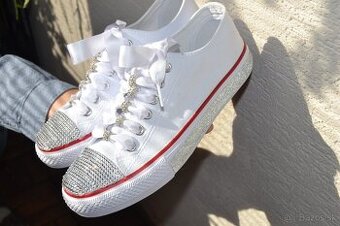 Svadobné tenisky Crystal, veľkosť 37