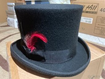 Cylinder - Victorian Top Hat - Black  7 1/4 - 58cm