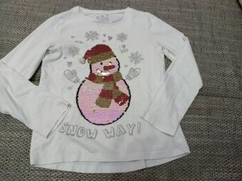 Tričko 7-8r. premienacia aplikácia, vianočný motív