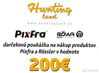 Darčeková poukážka HUNTING land 200€