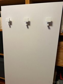 Nástenný vešiakový panel Drevona TETRIS 07 biely 60x120 cm