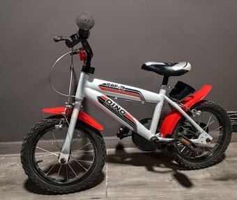 DINO Bikes Detský bicykel 14" - biely