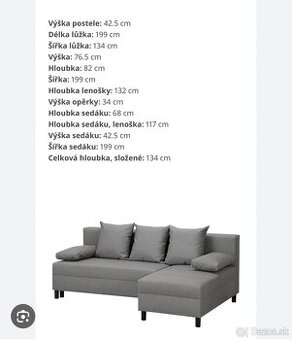Rozkladacia rohova pohovka IKEA ANGSTA s uloznym priestorom - 1