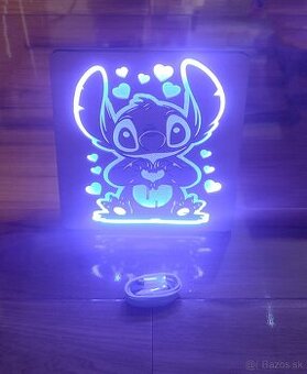 Dekoratívna nabijateľná LED lampa s motívom Stitch
