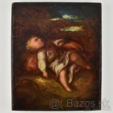 Starožitný obraz , olejomaľba , 19. storočie - 1