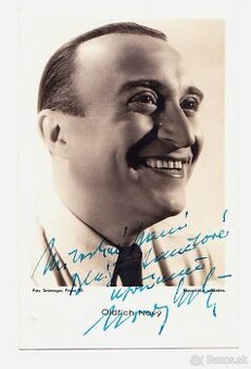 Oldřich Nový – autogram s věnováním, krásný stav