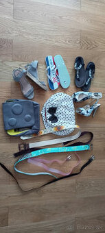 Opasky, taštičky,sandále
