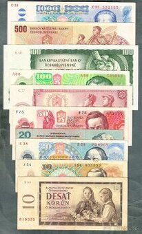 Staré bankovky sestava 1960-1988 - 10 kusů