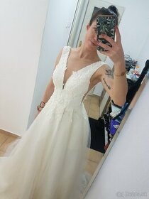 Krásne svadobné šaty veľkosť 36 - 1